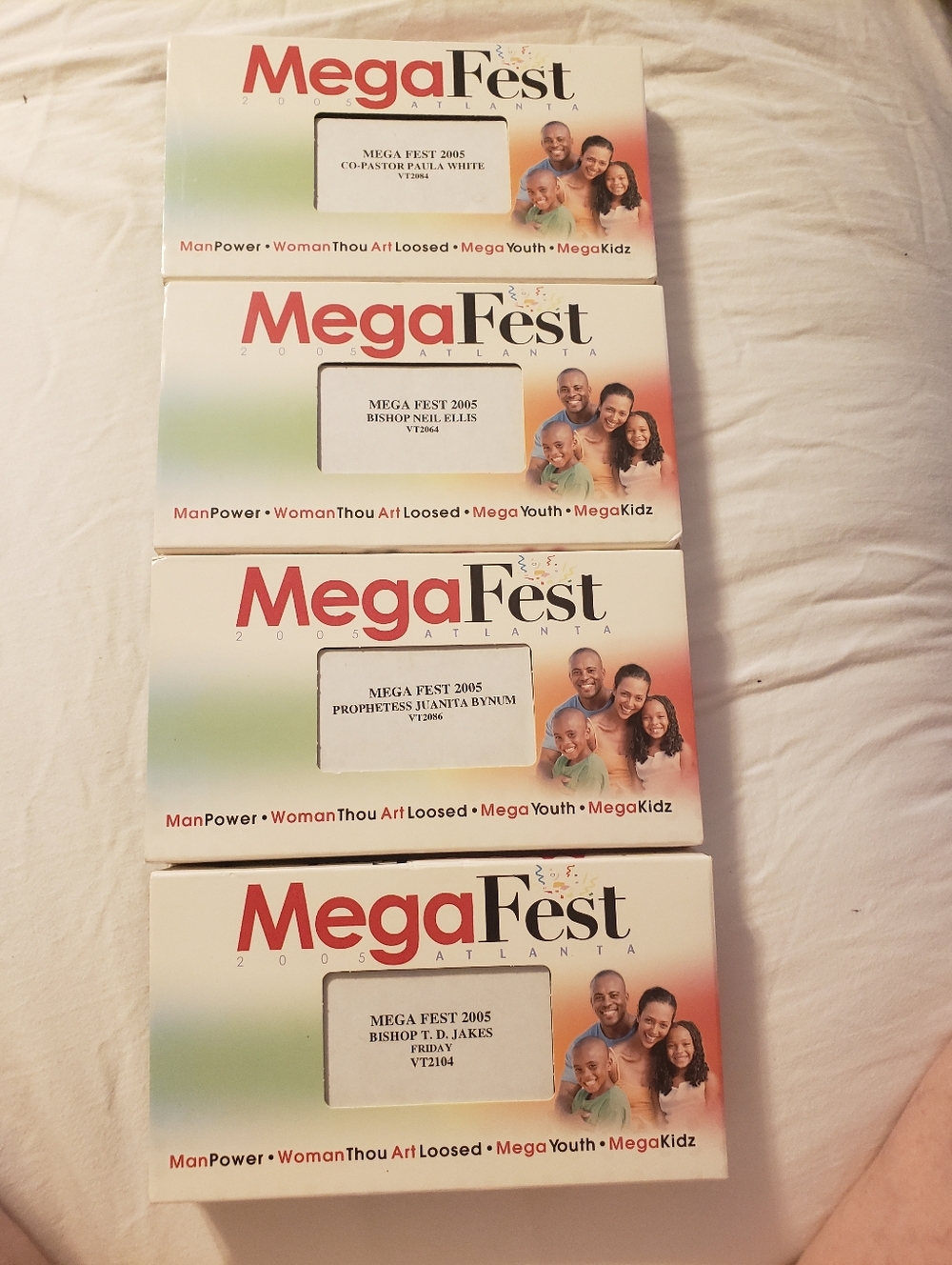 MegaFest 2005 Souvenir VHS Set - White with Red Logo, TD Jakes